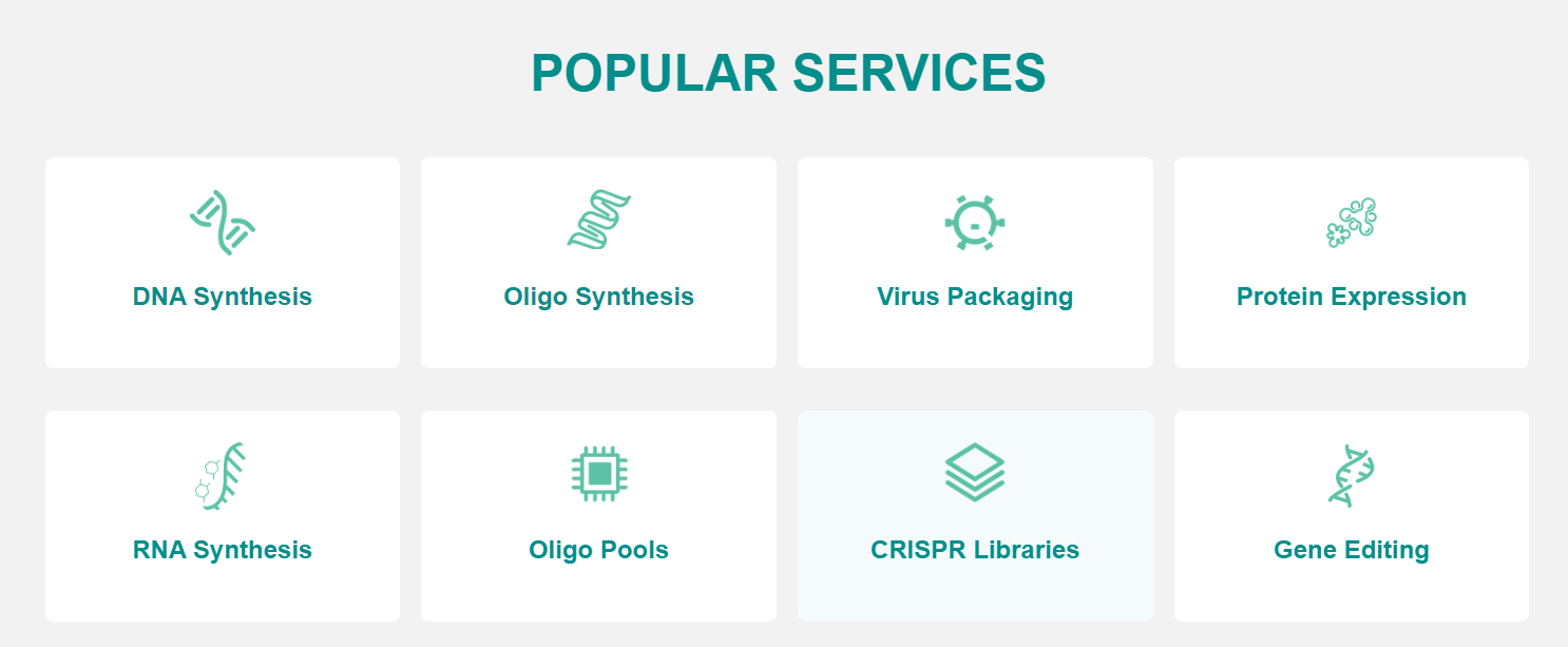 Synbio Technologies’ popular services